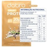 sport protein dobro proteína vegetal em pó sabor baunilha sachê 450g