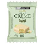 wafer recheado gran creme dubai sabor pistache chocolate branco 40g