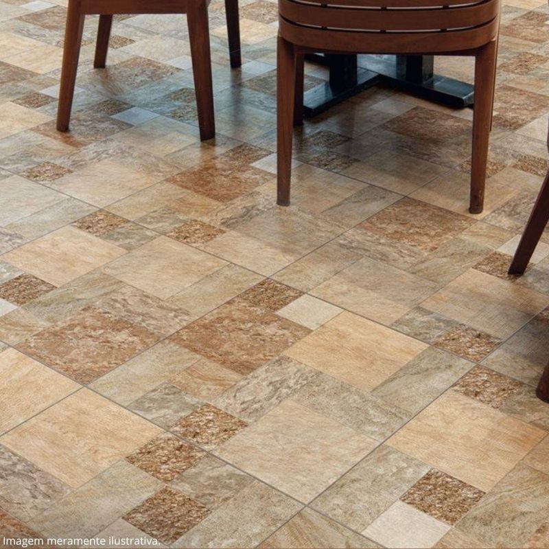 piso cerâmico retificado rocha cerâmica r7013 70x70cm caixa 3,43m² (mp)
