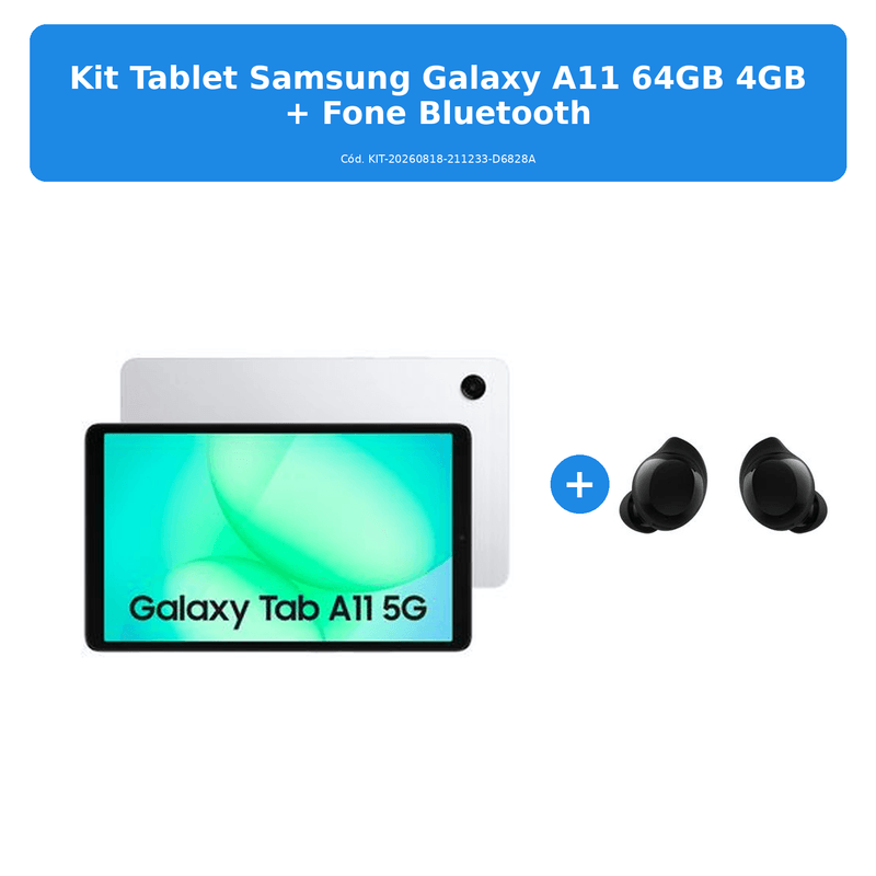 kit tablet samsung galaxy a11 64gb 4gb + galaxy buds core