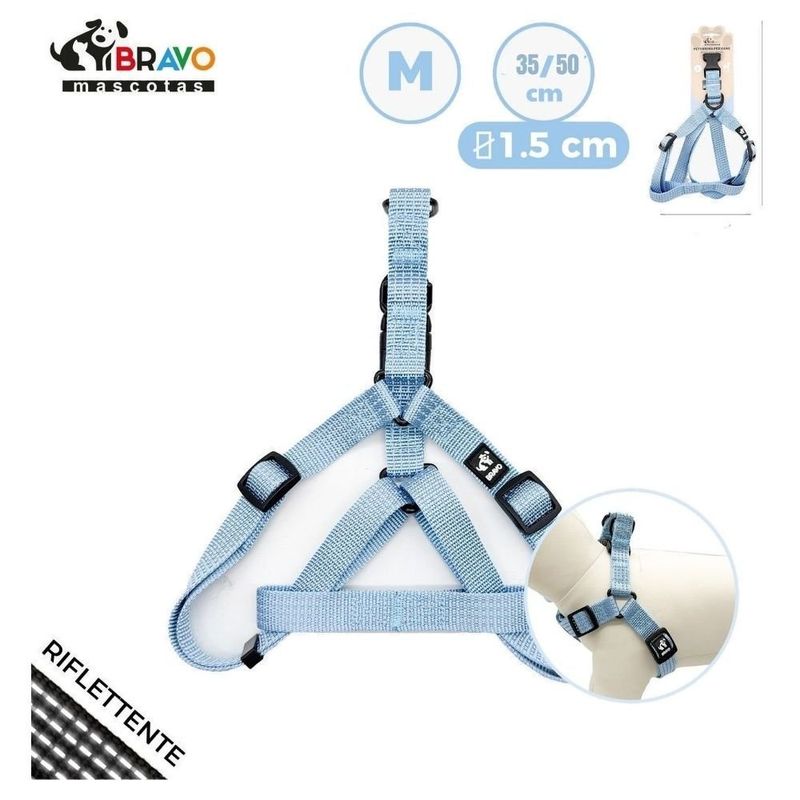 peitoral para cães bravo mascotes 35-50cm (mp)