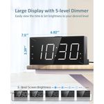 despertador led 19" roxicosly vibração dupla usb preto a-bi