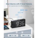 despertador led 19" roxicosly vibração dupla usb preto a-bi