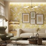 papel de parede gran deco flora verde texturizado 50x1000cm (mp)