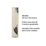 papel de parede divina commedia black flower 50x1000cm (mp)
