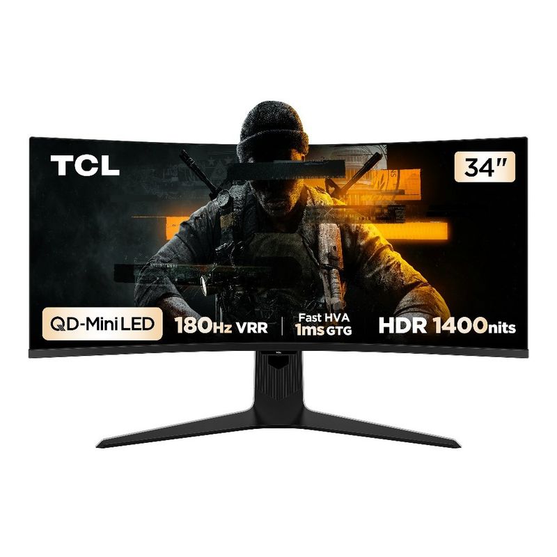 monitor gamer curvo 34" tcl qd mini led 180hz 34r83q