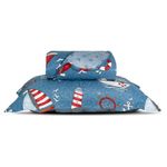 kit cobre-leito solteiro appel kids barquinhos 160x220cm (mp)