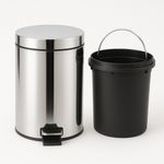 lixeira brilhante aço inox 12l group 34945 eg-bi