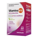 vitamina b12 plus metilcobalamina +ferro e metilfolato 60 cápsulas maxinutri