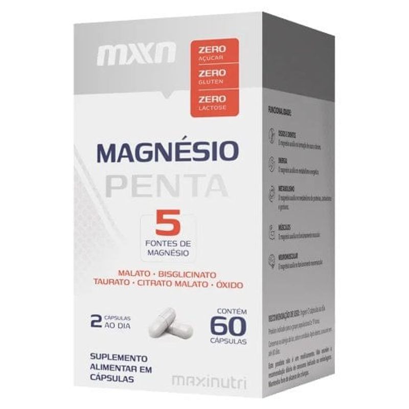 magnésio penta 60 cápsulas maxinutri