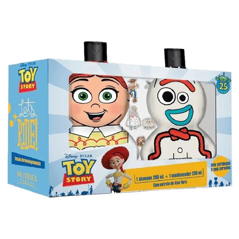 kit nutriex toy story jessie e forky shampoo 250ml + condicionador 230ml