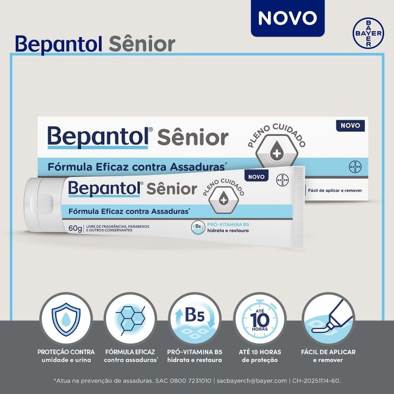 creme preventivo para assaduras bepantol sênior 60g