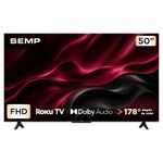 smart tv fhd 50" semp roku tv com wi-fi dolby áudio 50s42r