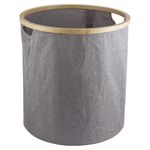 cesto mimo para lavanderia com bambum grey 7618 bh20403