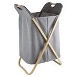 cesto mimo x para lavanderia com bambu grey 7620 bh 20405