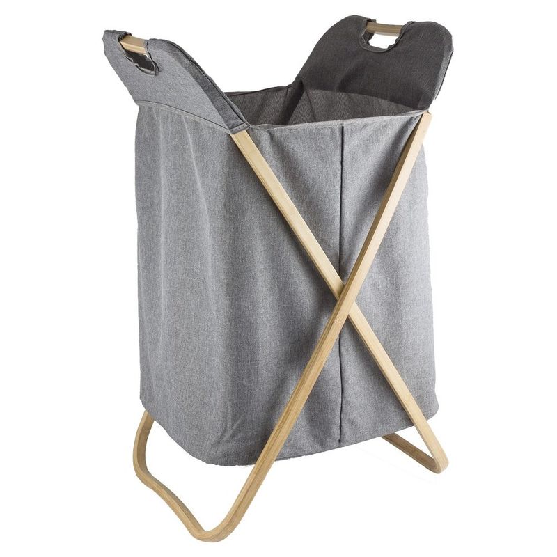 cesto mimo x para lavanderia com bambu grey 7620 bh 20405