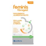 feminis fibragest suplemento alimentar em pó psyllium insulina e fibras 10 sachês de 7,37g cada eurofarma