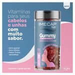 imecap hair gummy 30 gomas sabor frutas vermelhas fqm