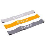 conjunto 3 peças mini faixas de exercício vollo vp1007