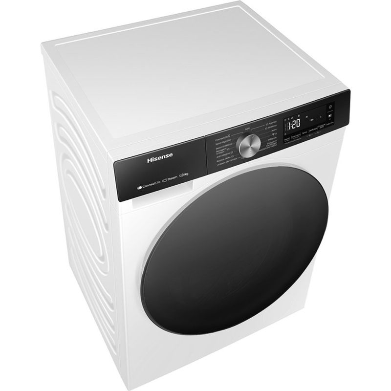 lava e seca hisense lavagem 12kg e secagem 8kg 3s branco wd3s1243bw1 (id)