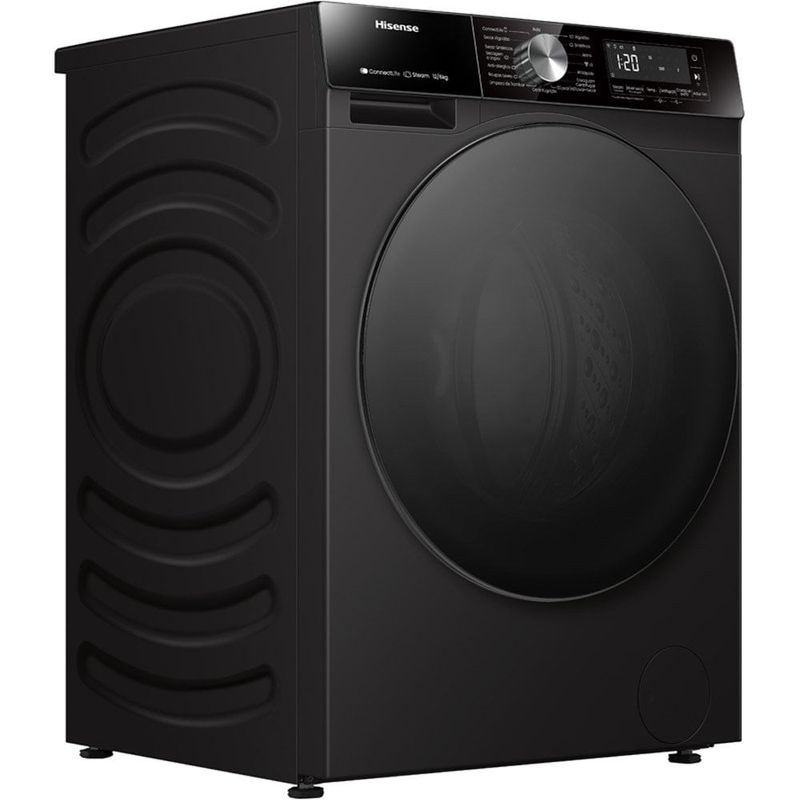 lava e seca hisense lavagem 12kg e secagem 8kg 3s preto wd3s1243bb1 (id)