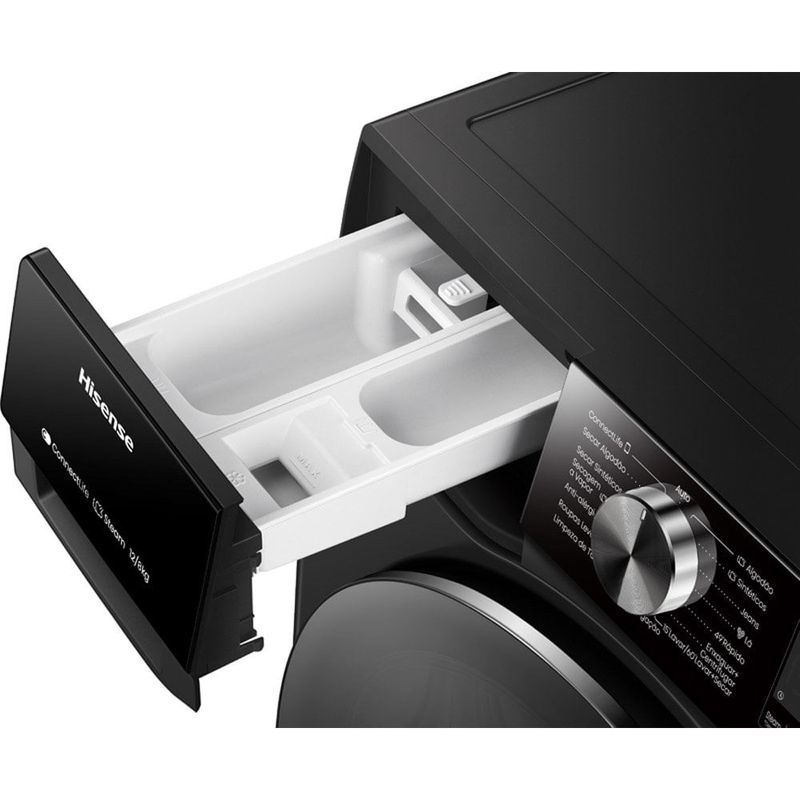 lava e seca hisense lavagem 12kg e secagem 8kg 3s preto wd3s1243bb1 (id)