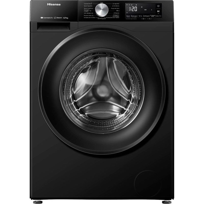 lava e seca hisense lavagem 14kg e secagem 9kg 3s preto wd3s1443bb1 (id)