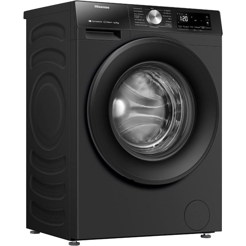 lava e seca hisense lavagem 14kg e secagem 9kg 3s preto wd3s1443bb1 (id)