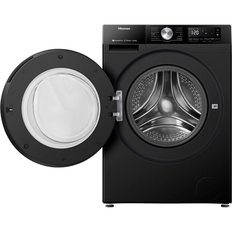 lava e seca hisense lavagem 14kg e secagem 9kg 3s preto wd3s1443bb1 (id)