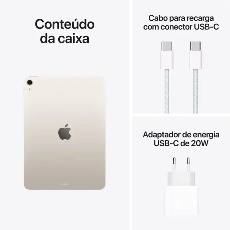apple ipad air m4 11 wi-fi 128gb cinza at-bi