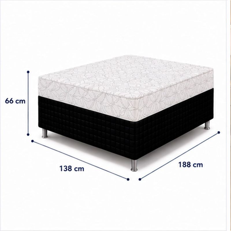 cama box casal conjugada marjom iara comfort d28 58x188x138cm (mp)