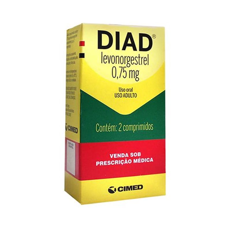diad 0,75mg cx 2 comp levonorgestrel cimed similar