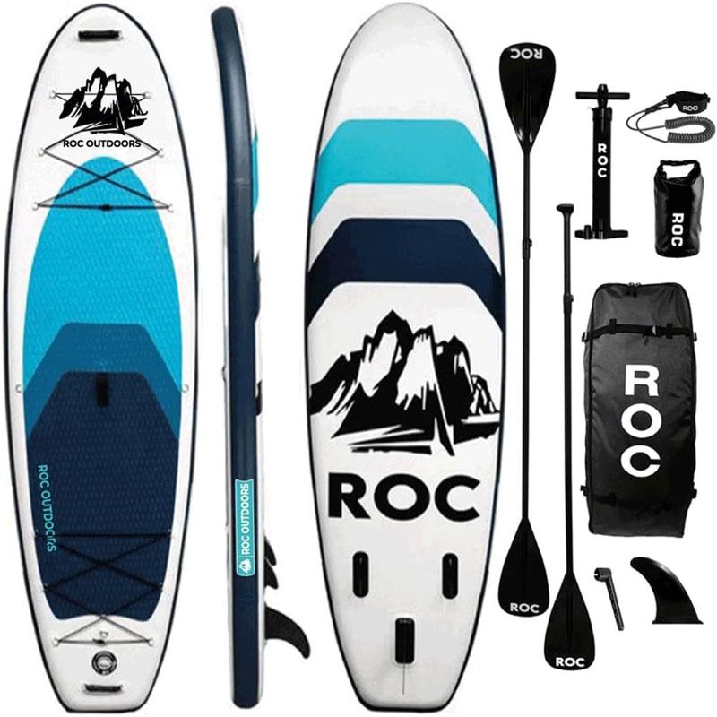 prancha de surf inflável antiderrapante azul e branco a-bi