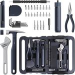 kit ferramentas com parafusadeira elétrica 40 peças hoto 3 níveis de torque azul a-bi