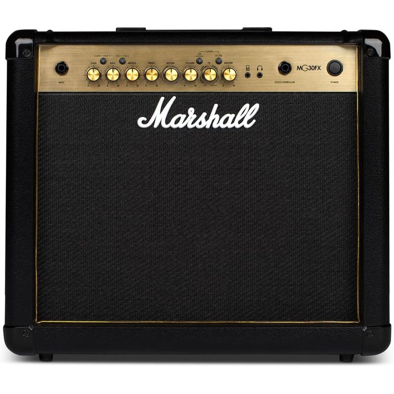 amplificador para guitarra marshall mg30gfx 30w preto a-bi