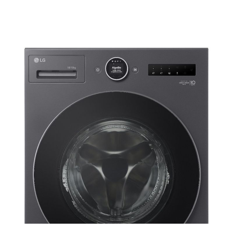 lava e seca 18kg lg smart com aidd 2.0 127v inox wd18gnts6b