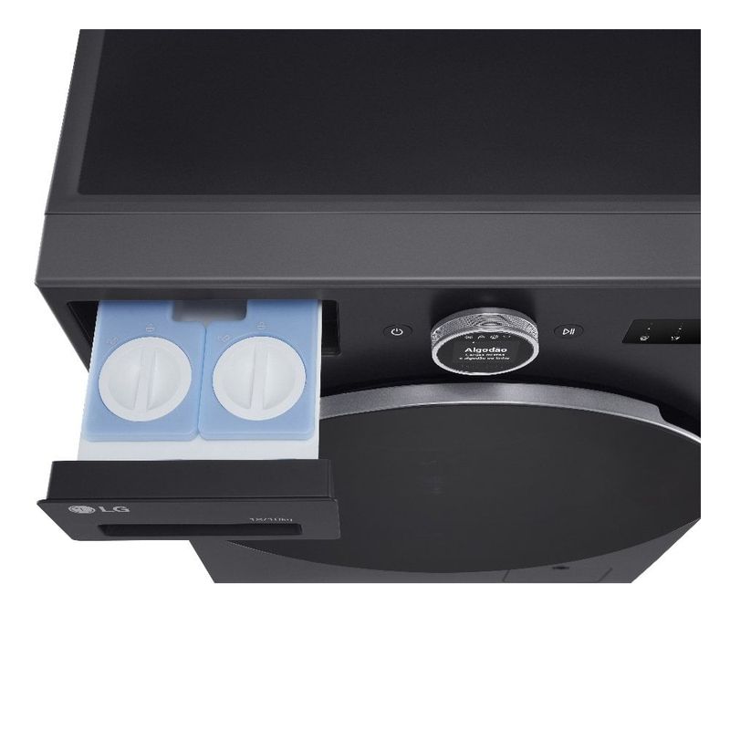 lava e seca 18kg lg smart com aidd 2.0 127v inox wd18gnts6b