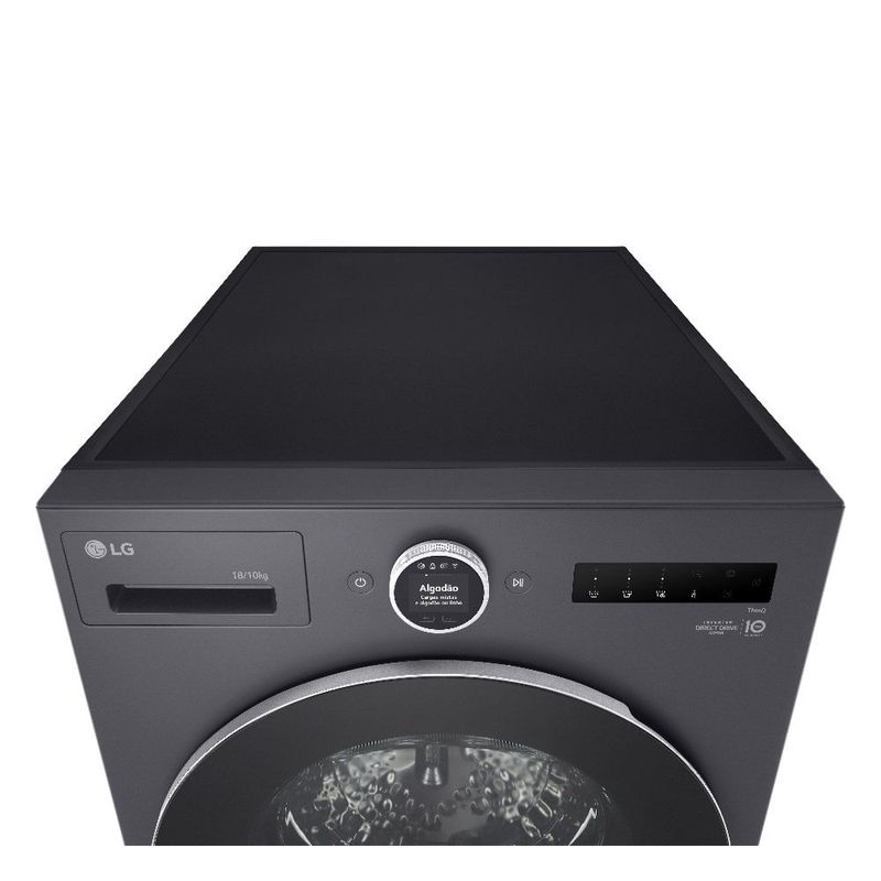 lava e seca 18kg lg smart com aidd 2.0 127v inox wd18gnts6b