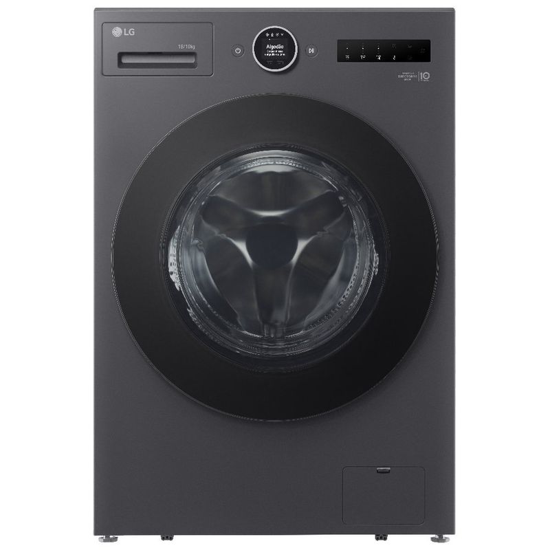 lava e seca 18kg lg smart com aidd 2.0 127v inox wd18gnts6b