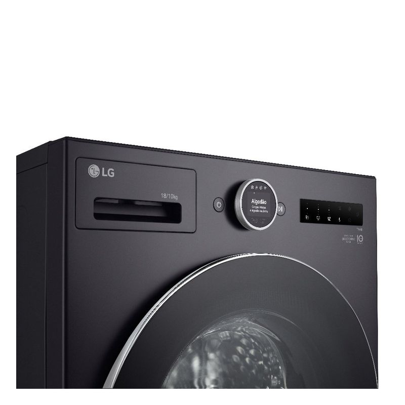 lava e seca 18kg lg smart com aidd 2.0 127v inox wd18gnts6b