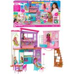 casa de bonecas barbie malibu 2 andares rosa hcd50
