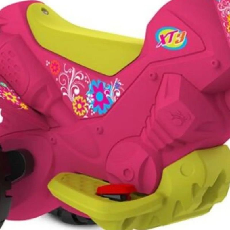 moto elétrica infantil bandeirante xt3 6v rosa 2705