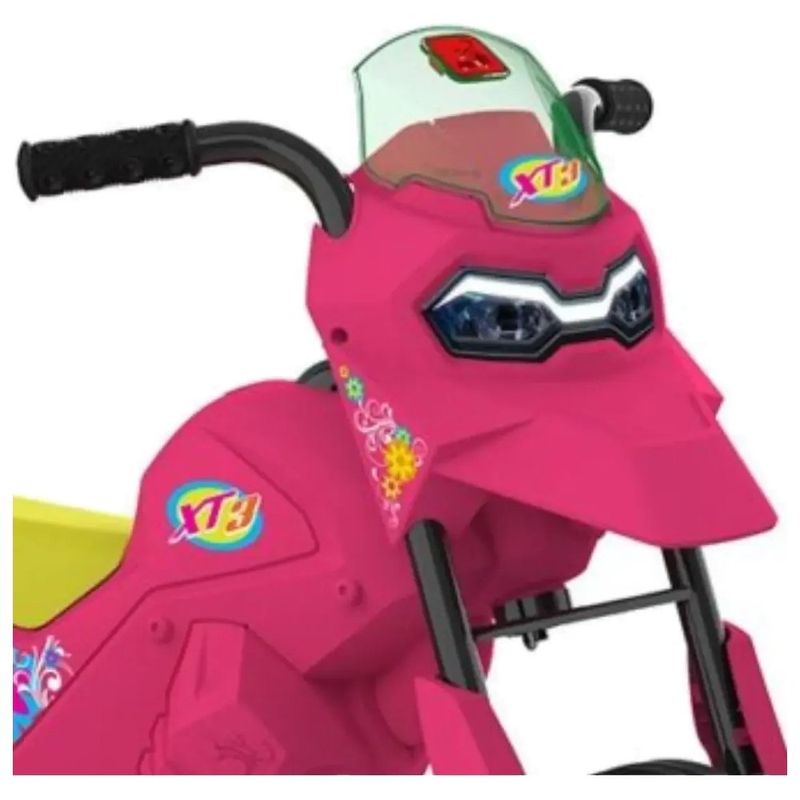 moto elétrica infantil bandeirante xt3 6v rosa 2705