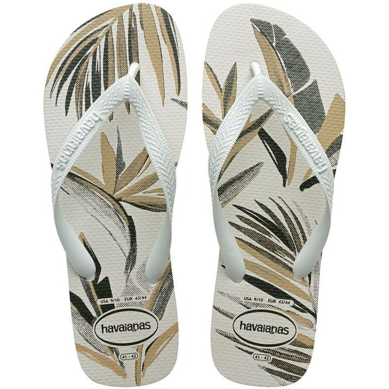 sandália havaianas aloha branco verde olive 39-40