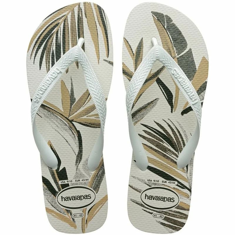 sandália havaianas aloha branco verde olive 43-44
