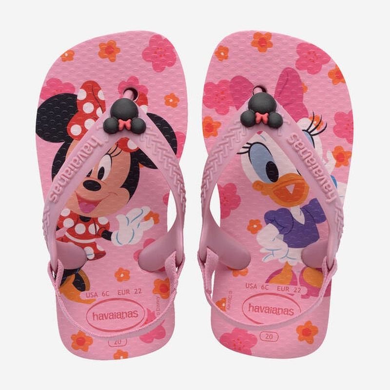 sandália havaianas baby disney cl rosa glow 17-18