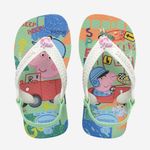 sandália havaianas baby peppa pig branco 17-18