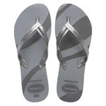 sandália havaianas elegance print novo grafite 37-38