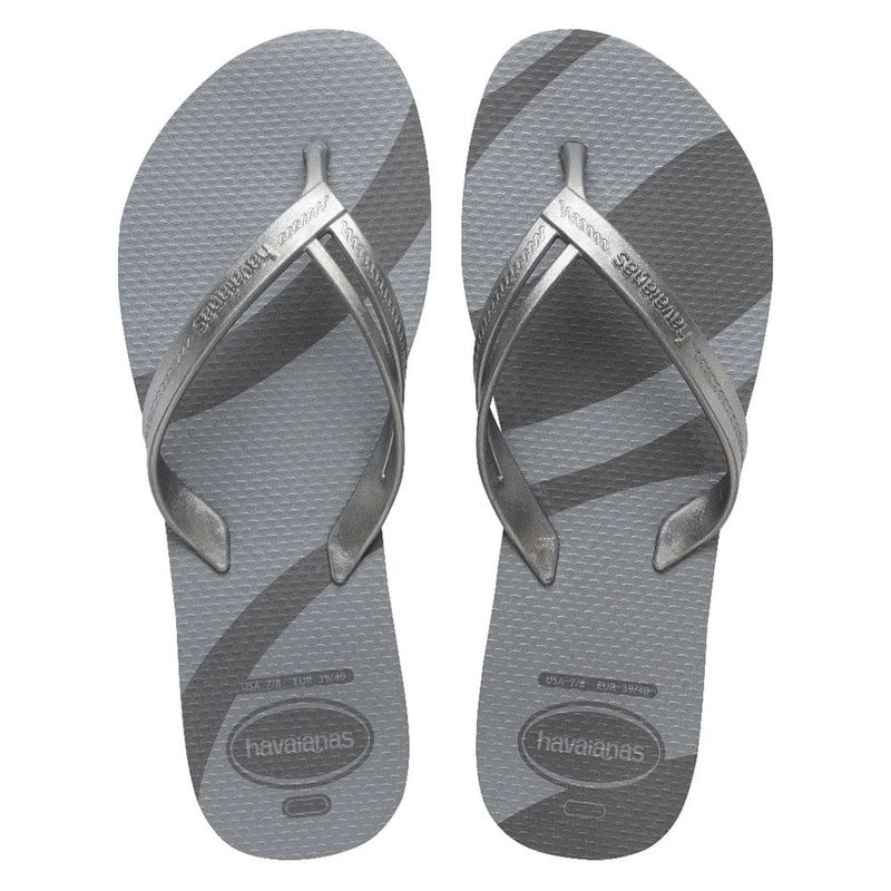 sandália havaianas elegance print novo grafite 37-38