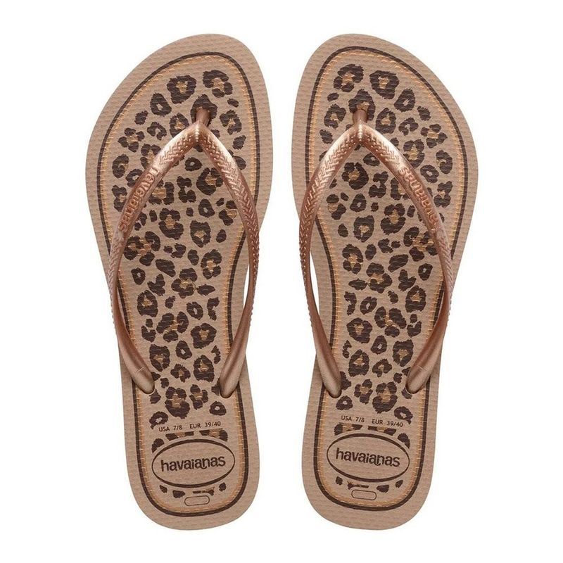 sandália havaianas slim animals rose gold 39-40